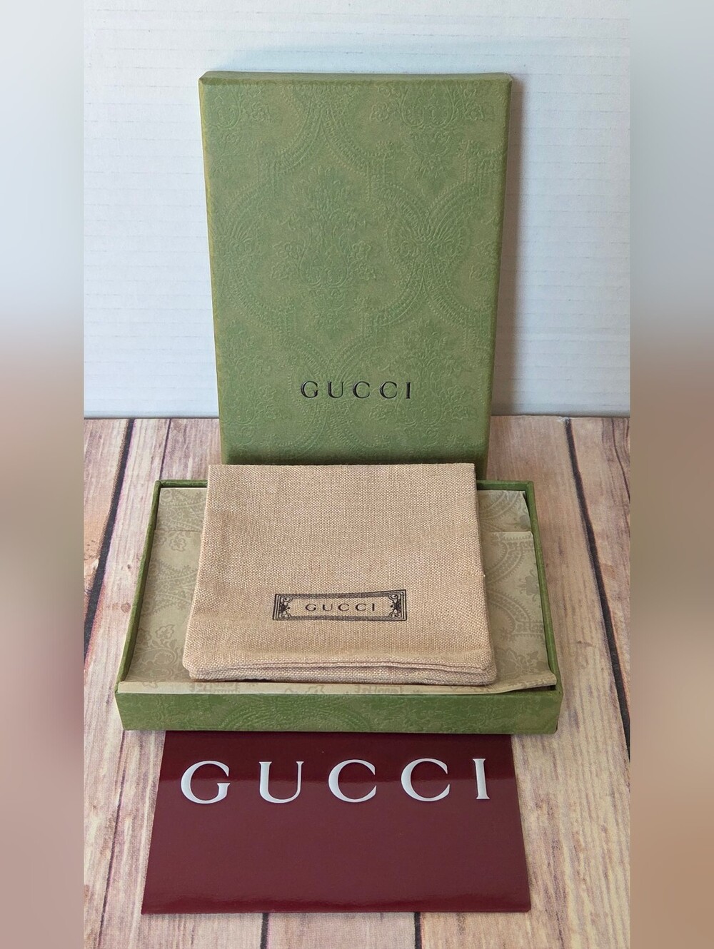 Gucci Box Tissue Envelope & Dust Bag NIB